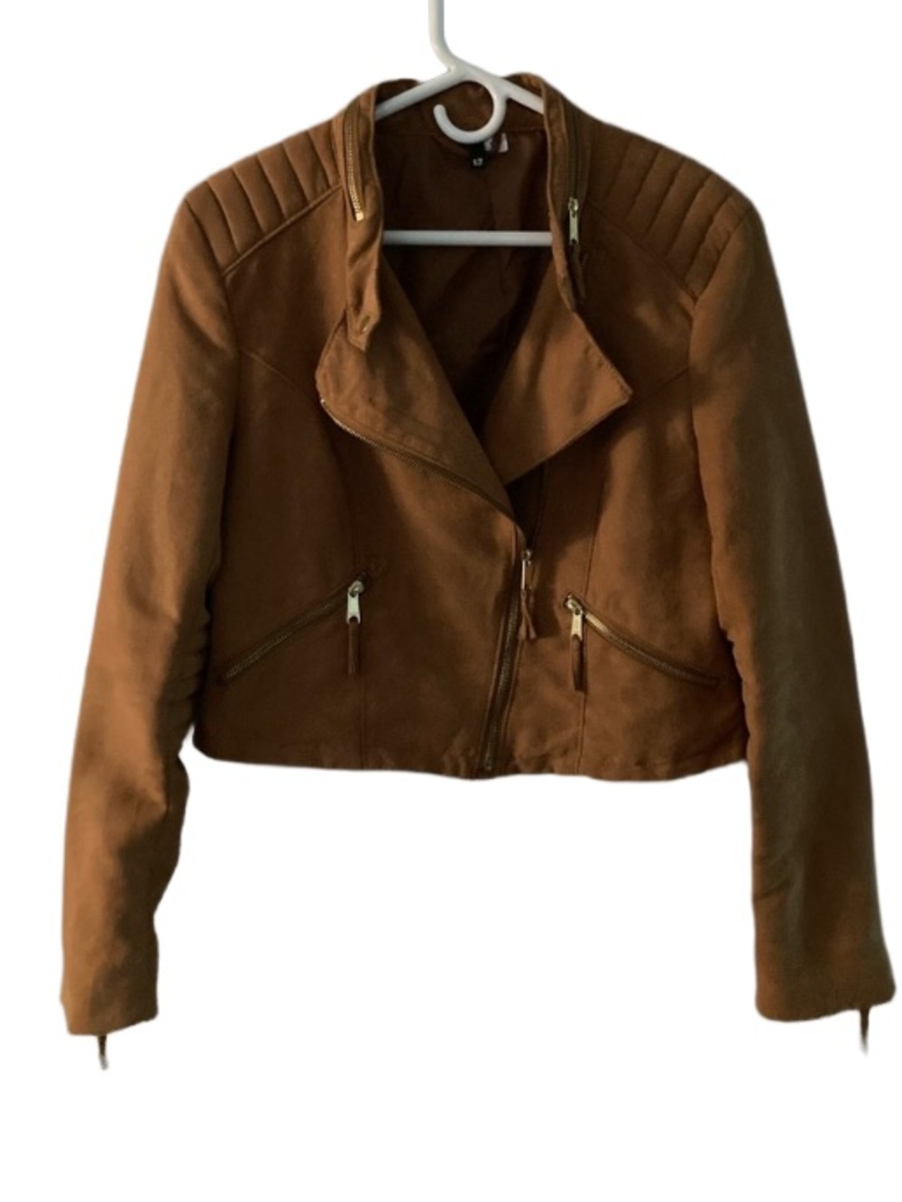 In Great Condition! DIVIDED Faux Suede Moto Jacket